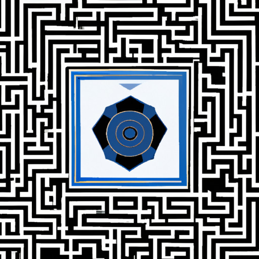 An image depicting a police officer's badge surrounded by a maze, symbolizing the complex societal factors that contribute to police cheating