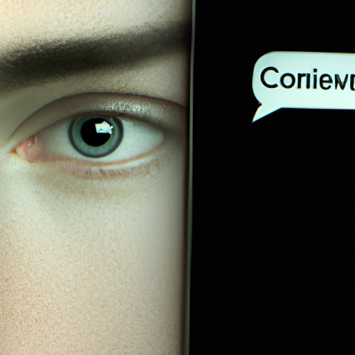An unsettling image: A close-up of a smartphone screen displaying a text conversation