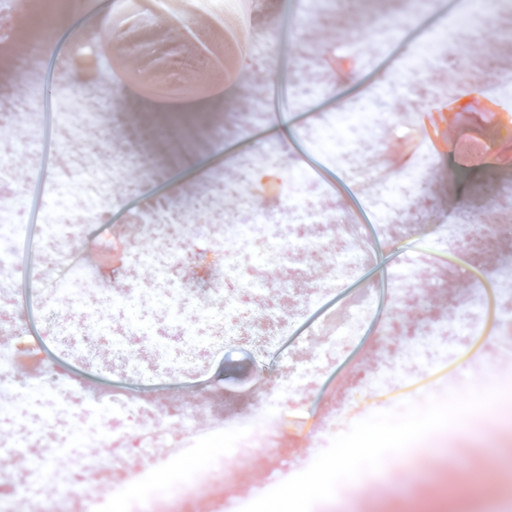 An image showcasing a delicate silver necklace adorned with a dainty rose quartz pendant