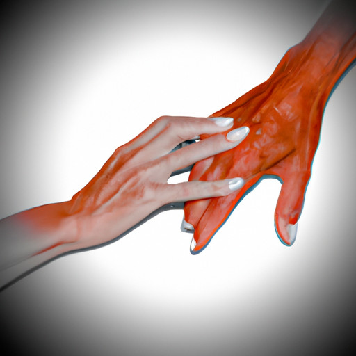 An image that depicts a couple holding hands, their faces revealing the subtle signs of aging