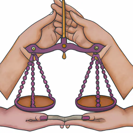 An image of two intertwined hands, each one holding a delicate balance scale, symbolizing the exploration of relationship expectations