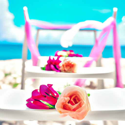 the essence of a destination wedding with a vibrant image that showcases a tropical beach setting