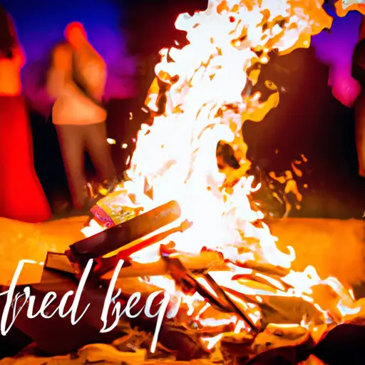 An image showcasing a vibrant "Breakup Bonfire" theme for a memorable divorce party