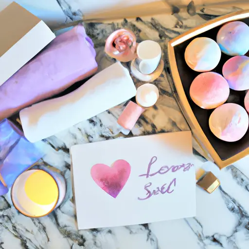 An image featuring a beautifully arranged DIY Spa Kit for a birthday gift