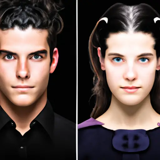 An image showcasing two individuals with strikingly similar facial features, resembling siblings