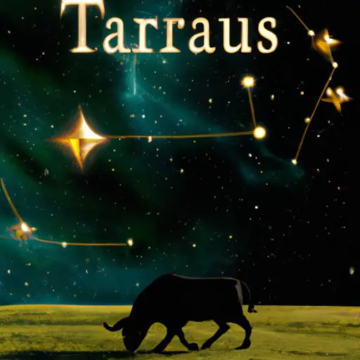 An image showcasing a Taurus constellation, adorned with a golden halo of truth, as its celestial presence illuminates a serene meadow