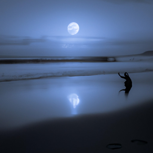 An image depicting a serene moonlit beach, where a silhouette of a person kneels in remorse, extending a hand towards you, as gentle waves wash away emotional burdens, symbolizing the power of apologies in dreams