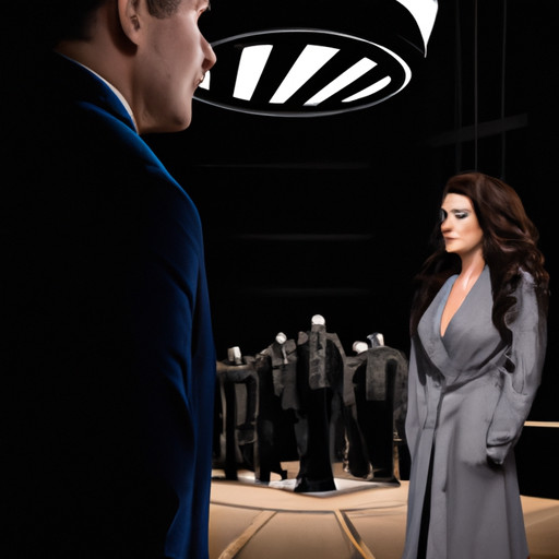 An image of a confident woman standing tall in a courtroom, surrounded by a shield of personal boundaries, while her ex-husband looms behind, desperately trying to manipulate the situation