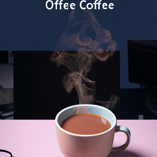 An image that captures the essence of the office: a cup of steaming coffee sits on a cluttered desk, where a casual glance turns into a lingering gaze towards a coworker, their eyes meeting amidst the chaos
