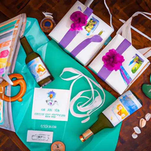 an image that showcases a beautifully designed welcome bag for a destination wedding