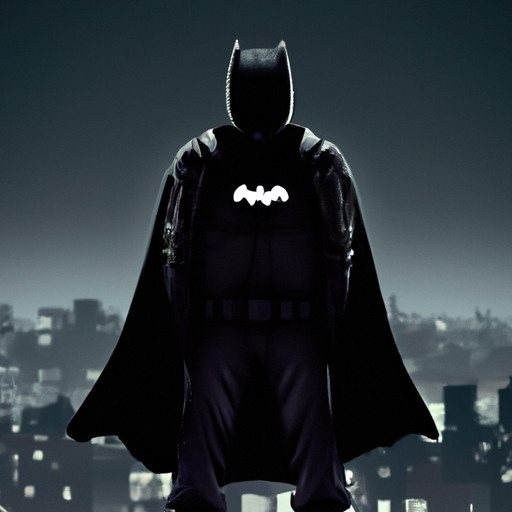 An image showcasing Batman's enigmatic presence as a Sigma Male