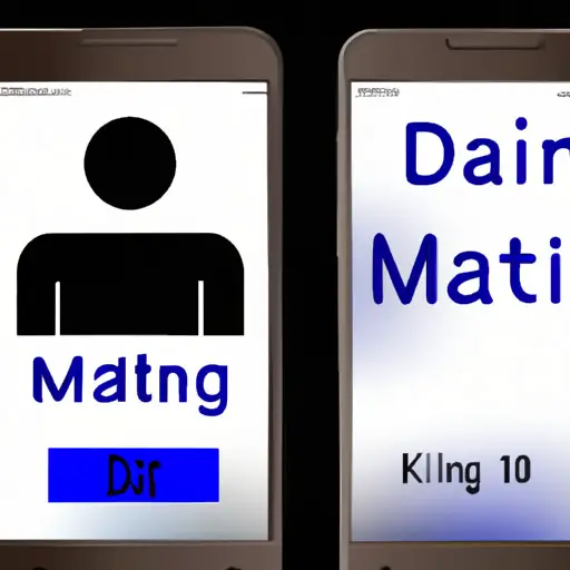 An image depicting a smartphone with a dating app interface showing a user profile and the option to "rm" (remove) someone