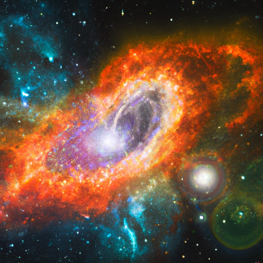 An image showcasing a radiant spiral galaxy, where vibrant interstellar dust clouds intertwine with brilliant star clusters, evoking a profound sense of unity and cosmic interconnection