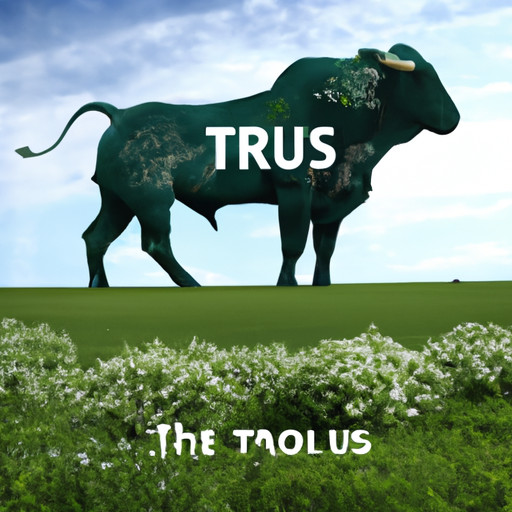 An image showcasing a confident Taurus standing tall amidst a lush green field, symbolizing their independence