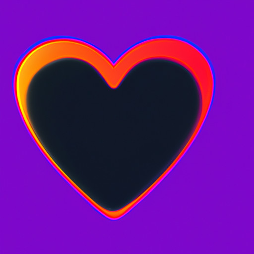 An image depicting a beating heart emoji surrounded by a range of vibrant, contrasting colors