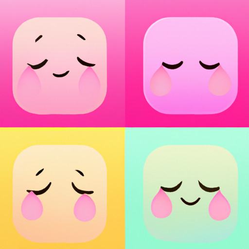 An image showcasing the top 5 blushing emoji GIFs
