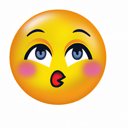 An image capturing the delightful moment of a blushing emoji GIF, featuring a yellow face with rosy cheeks, shyly lowering its gaze, as a subtle smile graces its lips, radiating warmth and charm