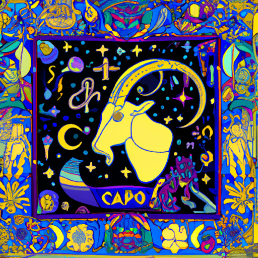 An image featuring the Capricorn emoji symbol surrounded by ancient zodiac symbols, depicting its rich historical roots