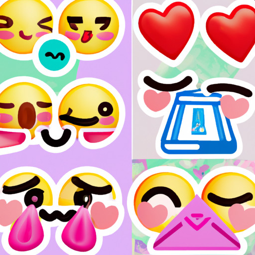 An image featuring a playful emoji collage for a blog post on cute emojis for boyfriend contact