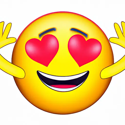 An image featuring a yellow emoji with a warm smile, arms outstretched in a tight embrace, hugging a vibrant red heart