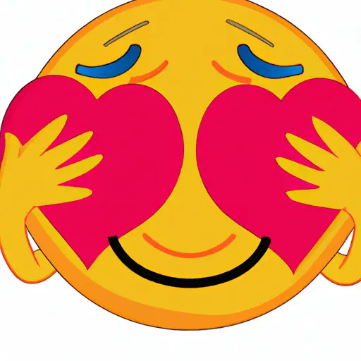 An image featuring a simple, yet expressive emoji hugging a heart