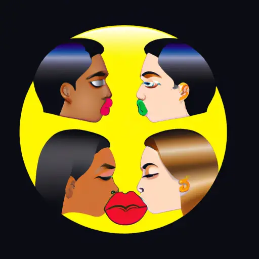 An image featuring a diverse group of people from different cultures, each using the "Man Kissing Woman" emoji in unique ways, highlighting the cultural nuances and interpretations of this expression