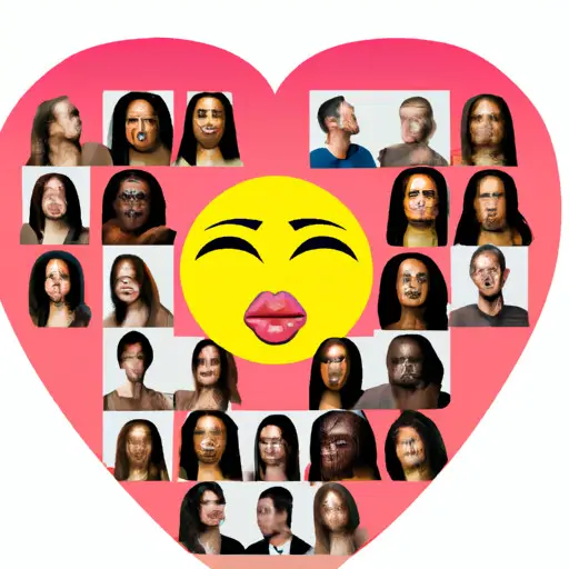 An image of the "Man Kissing Woman" emoji, surrounded by a diverse group of people expressing various emotions, sparking a debate on cultural representation, gender roles, and the controversial impact of emojis
