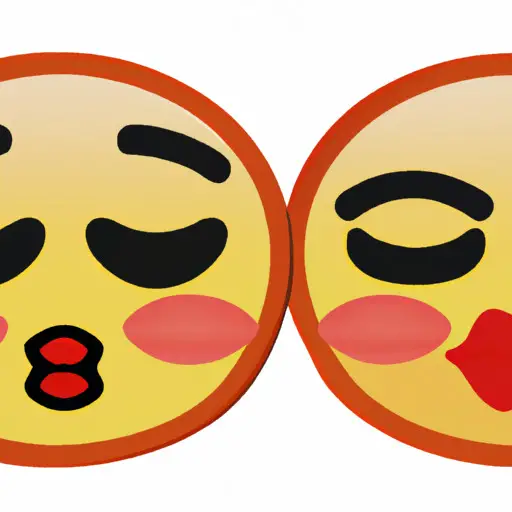 An image capturing the tender moment of a man and woman kissing, portrayed through an emoji
