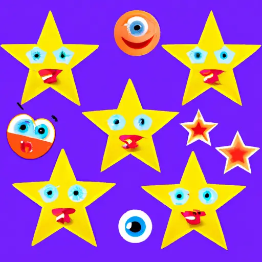An image showcasing the popular Emoji With Star Eyes by depicting a vibrant collage of smiling faces, each adorned with star-shaped eyes, conveying their universal appeal and fun-loving nature