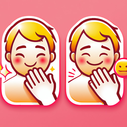 An image capturing the essence of flirty guys' blushing smiley emoji usage