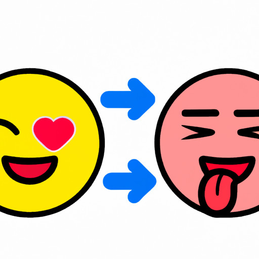 An image showcasing a flirtatious conversation between two guys, using emojis