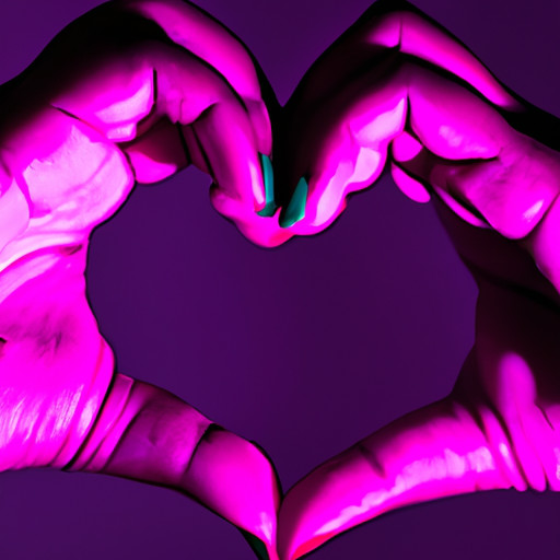 An image showcasing a vibrant, original hand heart emoji