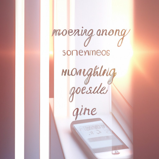 An image capturing the tender essence of daily good morning texts - a sun-kissed bedroom window, soft rays of light dancing on a phone screen displaying a loving message, evoking warmth and affection