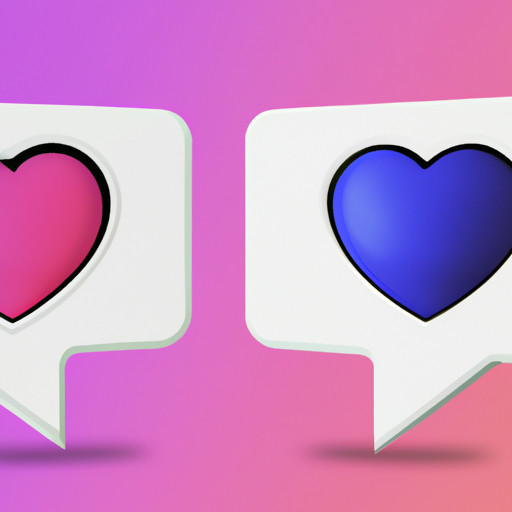 An image showcasing a conversation in Messenger, where a user selects the heart react to express love or admiration