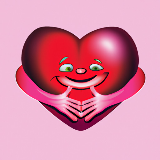 An image featuring a heart emoji with arms, tightly embracing a smaller heart emoji