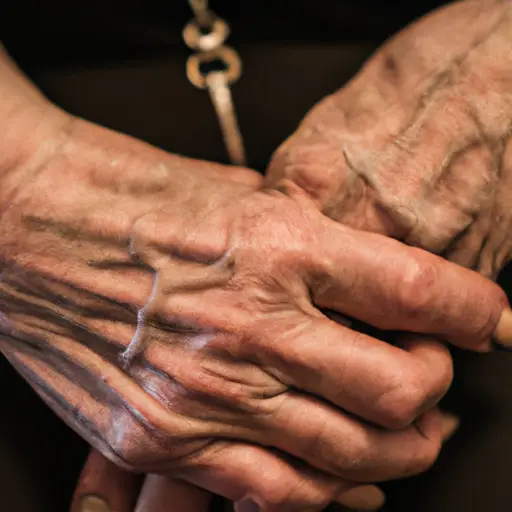 An image showcasing two hands intertwined, one youthful and the other weathered with experience, symbolizing the complexities and tenderness of an inter-generational relationship