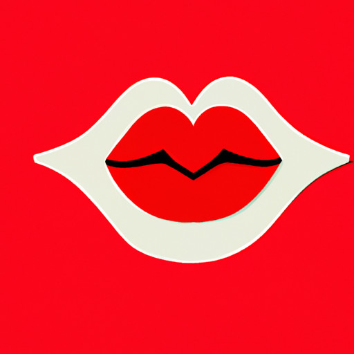 An image showcasing the Kissing Heart emoji, positioned centrally against a vibrant red background