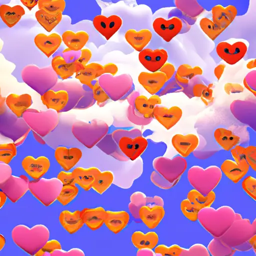 An image showcasing vibrant, heart-shaped emojis floating in a sea of emotion