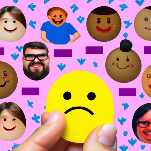 An image that portrays a diverse group of people using emojis, with a focus on a pregnant man emoji