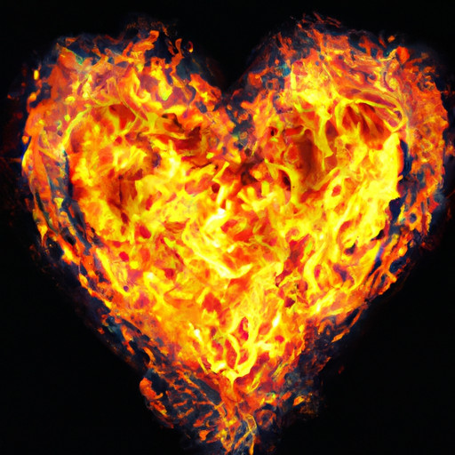 An image that captures the essence of the fire heart emoji's common interpretations