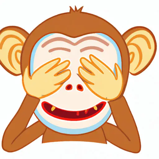 An image showing a monkey emoji with hands covering its eyes, symbolizing embarrassment or playfulness