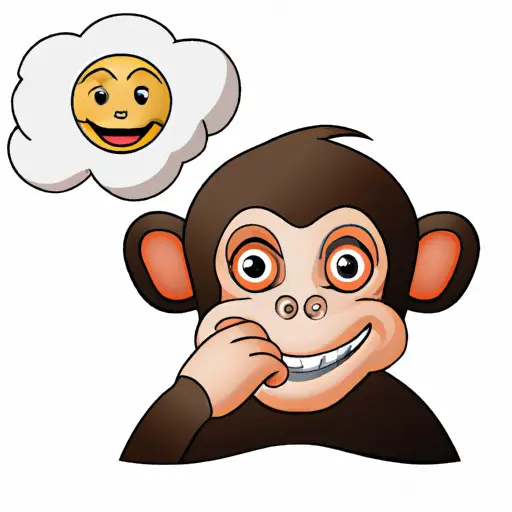 An image depicting a person using the monkey emoji to convey playfulness or mischief, accompanied by a thought bubble revealing various situations where the emoji can be appropriately utilized