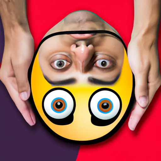 An image depicting the upside-down emoji against a vibrant background representing diverse cultures
