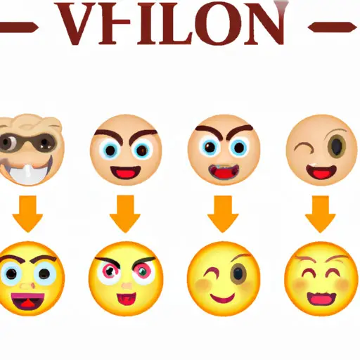 An image depicting the evolution of the winking emoji throughout history