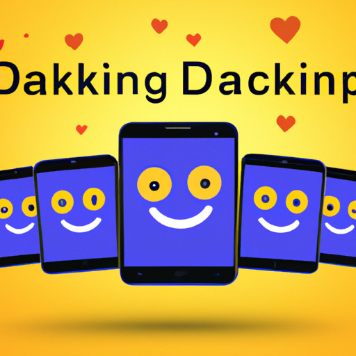 An image that showcases a Facebook Dating screen with the smiley face icon prominently displayed