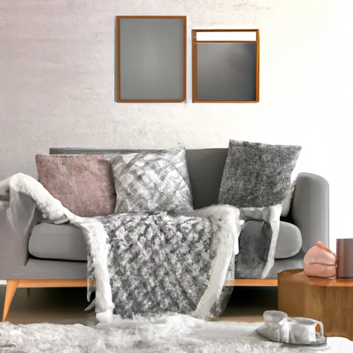 An image showcasing a cozy living room adorned with personalized wall art, custom-printed throw pillows, and a uniquely engraved wooden coffee table, exuding warmth and delight as the perfect surprise gift ideas for loved ones