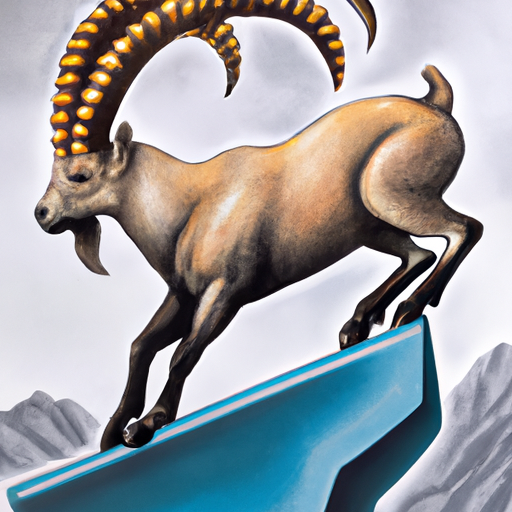 An image showcasing a determined Capricorn scaling the steepest mountain peaks, symbolizing their relentless ambition