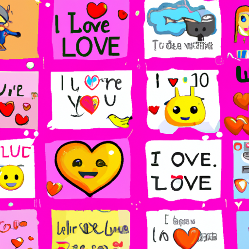 An image showcasing a collage of adorable and humorous 'I Love You' memes that evoke feelings of warmth and affection