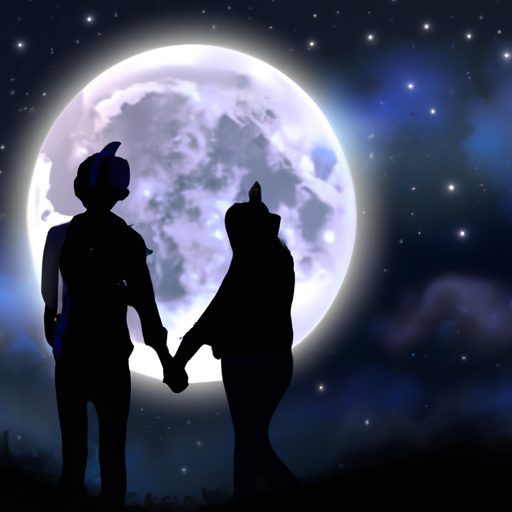 An image featuring a serene night sky, adorned with a luminous full moon casting its gentle glow