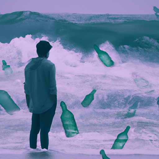 the essence of introverts' anger issues in an image: Picture a solitary figure, surrounded by a stormy sea of bottled-up emotions